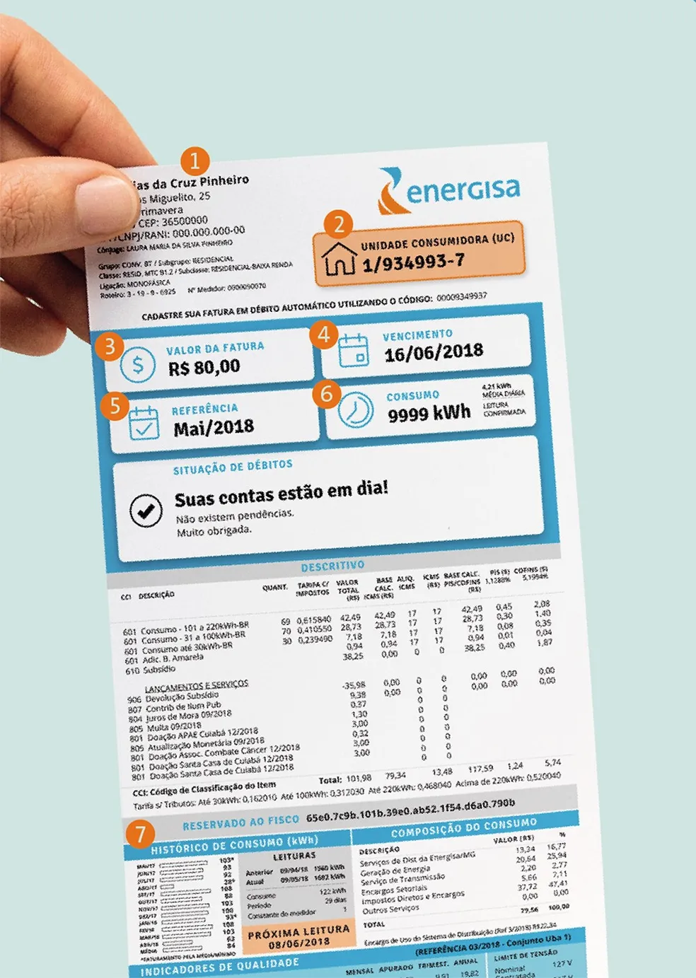 Desconto na conta de energia